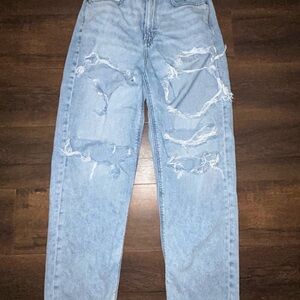American Eagle Outfitters Sky Blue Distressed Jeans